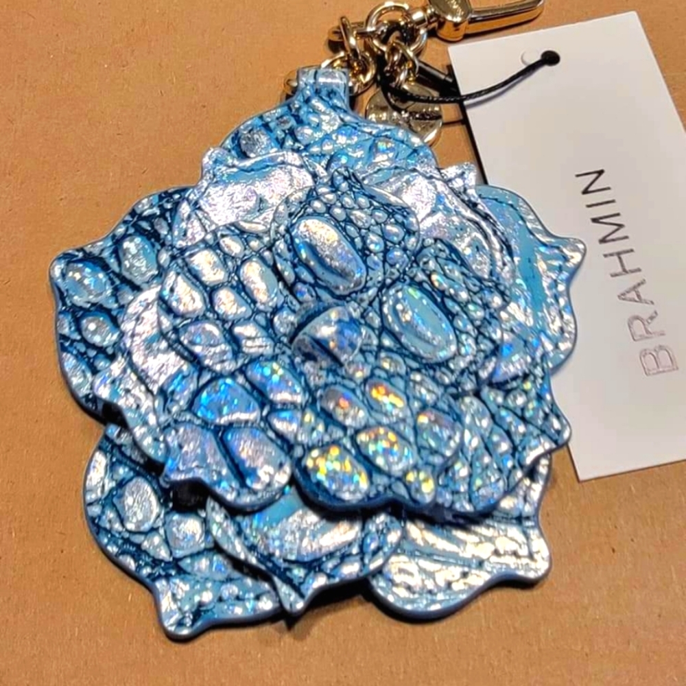 Brahmin Arctic Blue Magnolia Key Tassel... Brand New with tag.